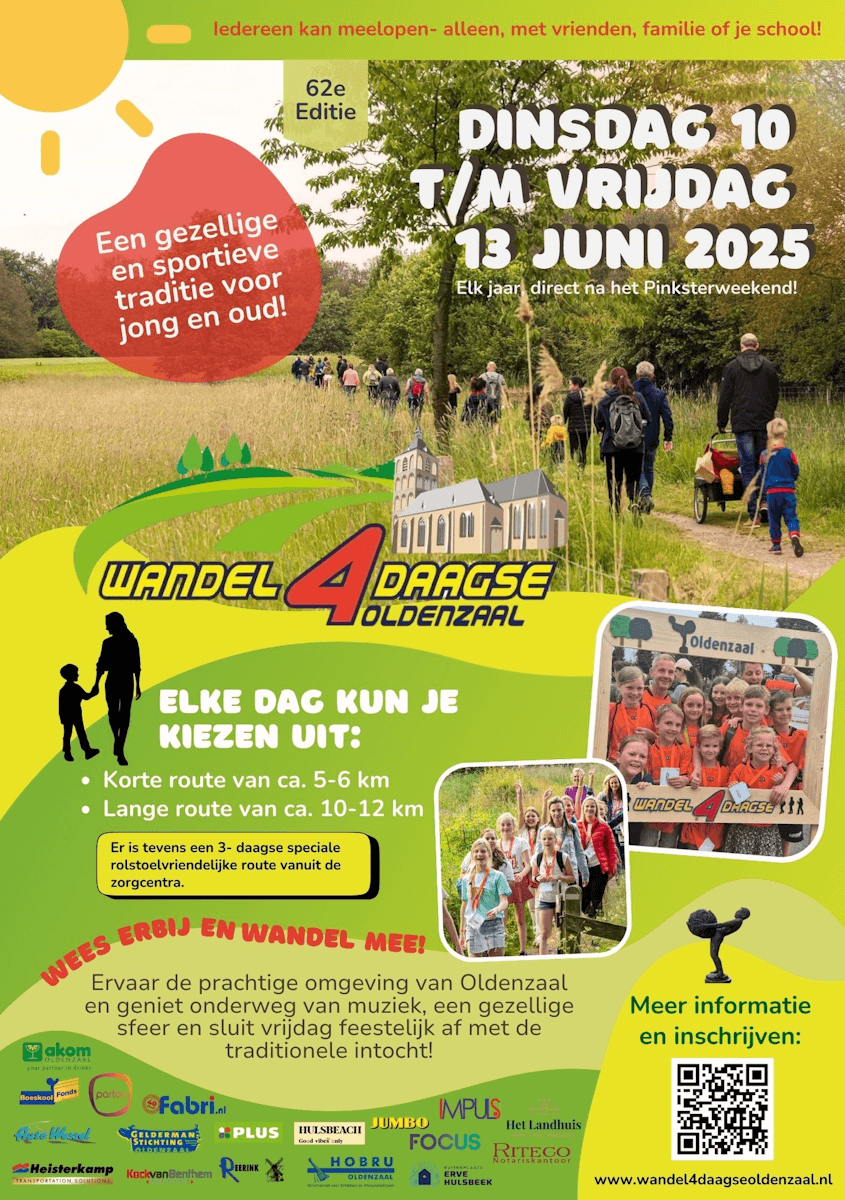 Flyer Wandel4Daagse Oldenzaal 2025